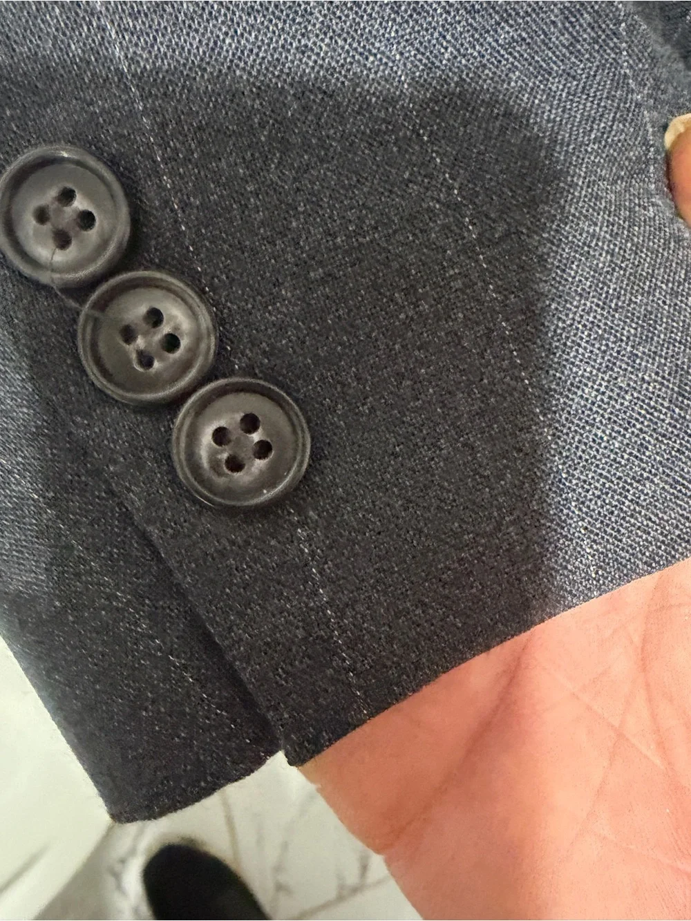 Men's Double-Breasted Navy Pinstripe Blazer